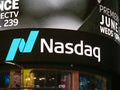 NASDAQ MarketSite location at Times Square. This is the commercial marketing presence of the NASDAQ stock market Royalty Free Stock Photo